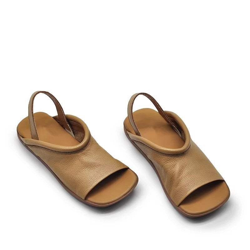Orthopedic Balance Soft Leather Roman Sandals For A Unique Style