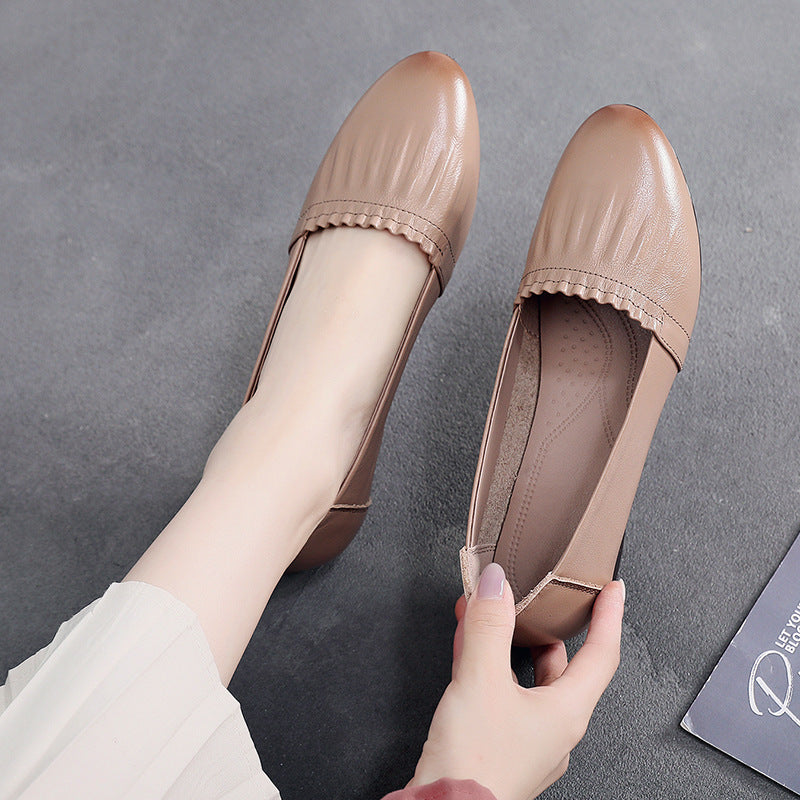 Orthopedic Balance Flat Shoes In Genuine Leather, Unique Elegance