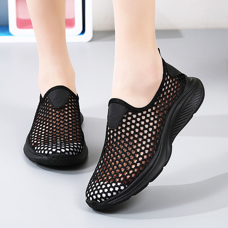 Orthopedic Balance | Breathable Rhinestone Mesh Slip-On Sneakers