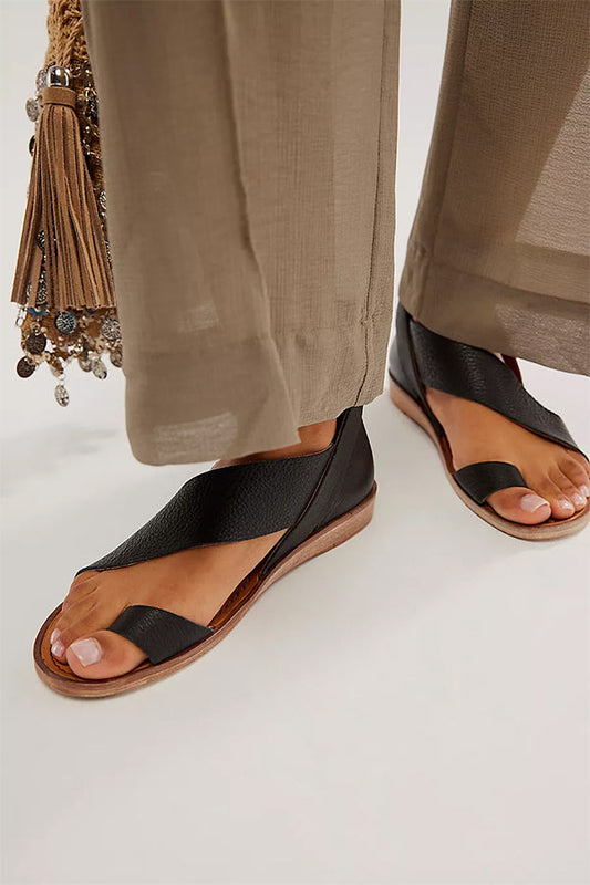 Audrey | Minimalist Cross-Strap Flat Sandals with Orthopedic Comfort Sole