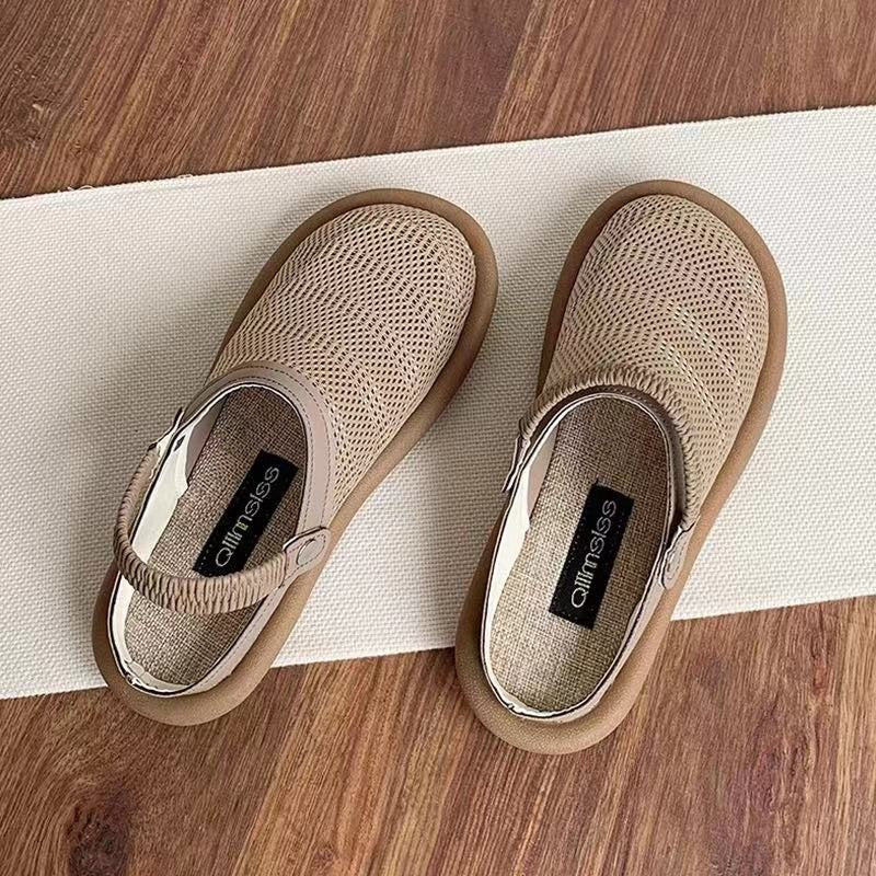Orthopedic Balance Women’s Breathable Knit Slingback Flats – Lightweight Comfort Walking Shoes