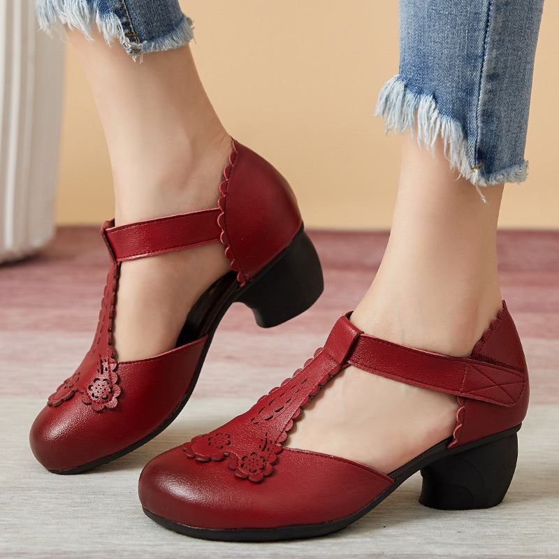 Katalina | Women’s Orthopedic Vintage T-Strap Block Heel Shoes