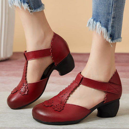 Katalina | Women’s Orthopedic Vintage T-Strap Block Heel Shoes