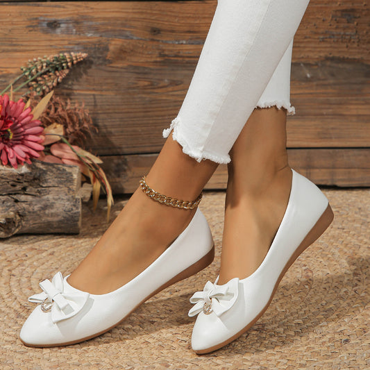 Orthopedic Balance Elegant Bow Flats – Classic Comfort Slip-On Shoes