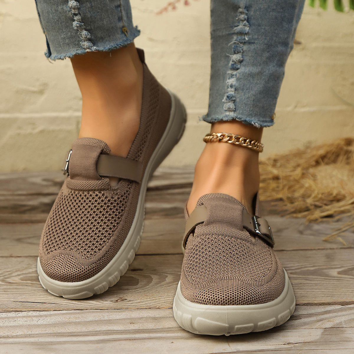 Orthopedic Balance | Breathable Knit Slip-On Loafers
