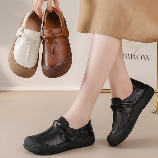 Orthopedic Balance Soft Leather Mother'S Shoes - Unique Vintage Comfort