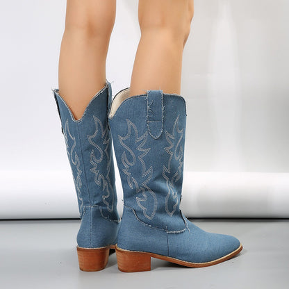 Orthopedic Balance Plus-Size Western Boots - Supportive Fit