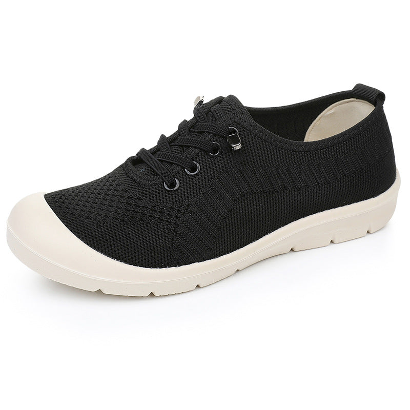 Orthopedic Balance Women’s Knit Lace-Up Sneakers – Lightweight Breathable Comfort Shoes