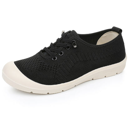 Orthopedic Balance Women’s Knit Lace-Up Sneakers – Lightweight Breathable Comfort Shoes