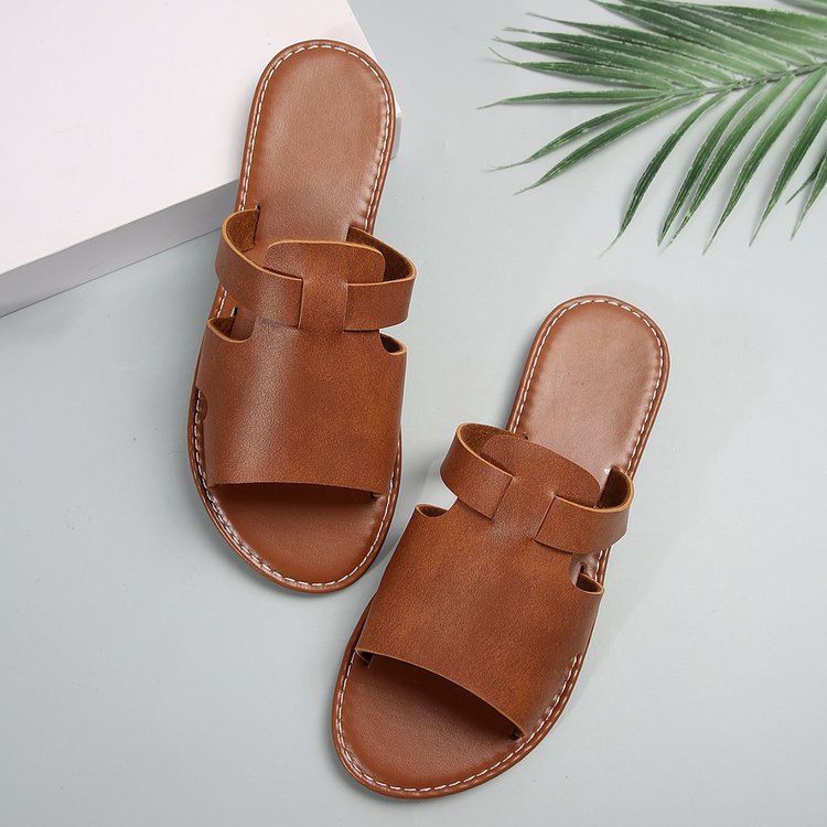 Orthopedic Balance Plain Flat Slippers - Casual Elegance