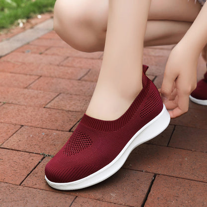 Orthopedic Balance Women’s Breathable Slip-On Sneakers – Lightweight Comfort Walking Shoes