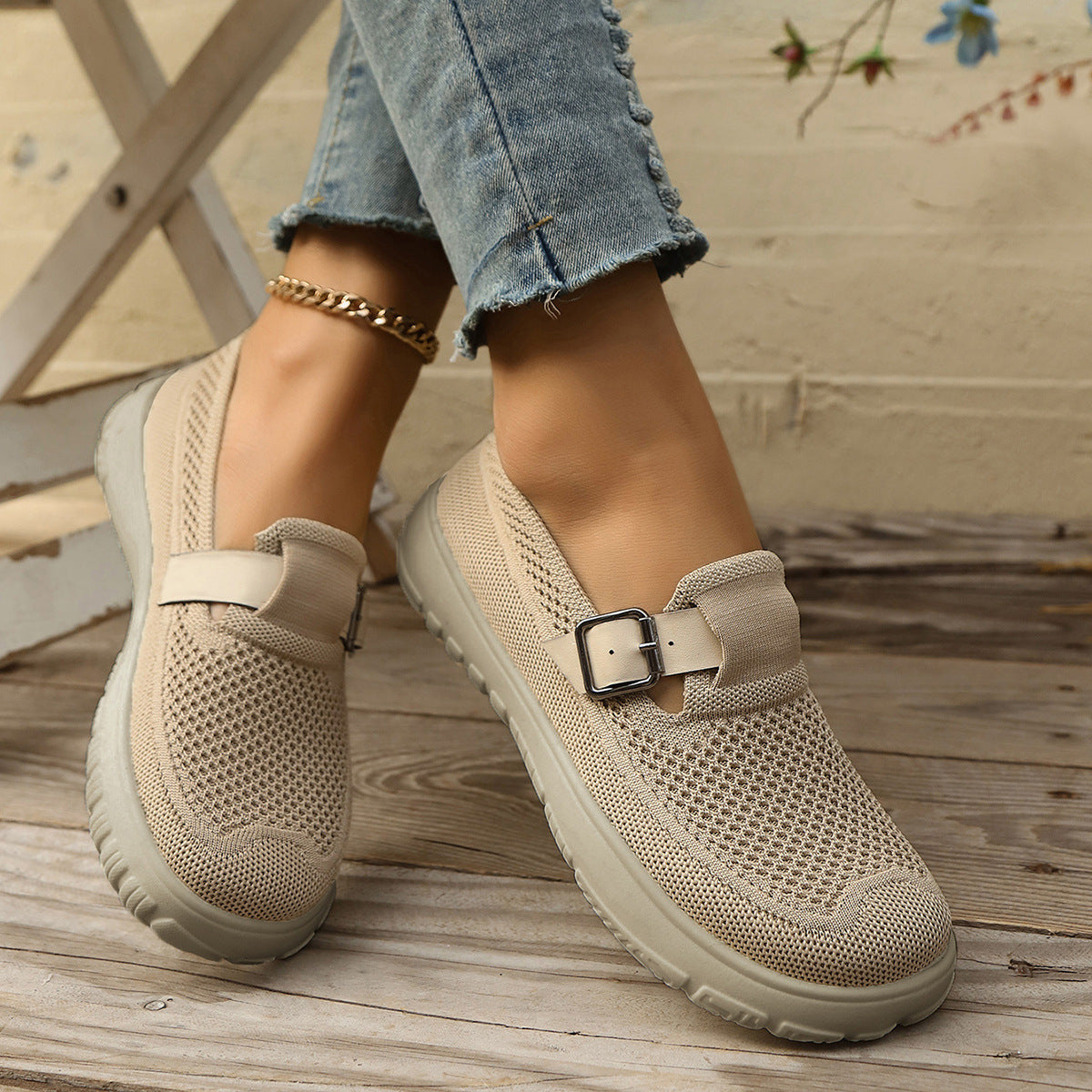 Orthopedic Balance | Breathable Knit Slip-On Loafers