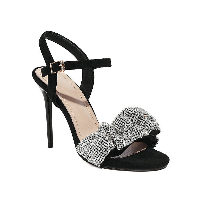 Lina | Elegant Stiletto Heels with Crystal Bow Detail