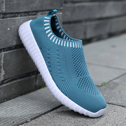 Orthopedic Breathable Knit Sneakers – Lightweight Slip-On Comfort Walking Shoes