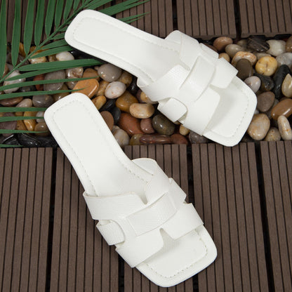 Orthopedic Balance Square-Toe Flat Sandals - Unique Elegance For Summer