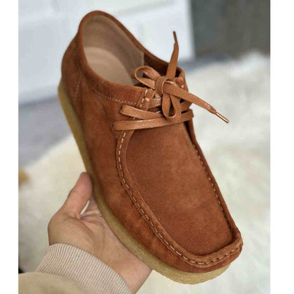 Orthopedic Balance Leather Lace-Up Shoes With A Thick, Unique Sole