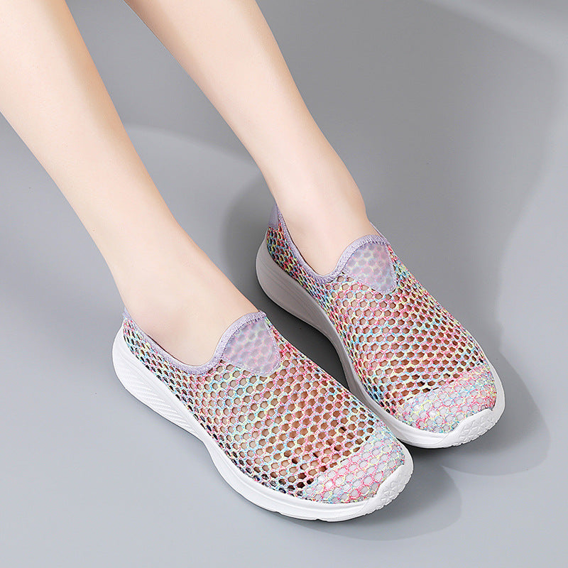 Orthopedic Balance | Breathable Rhinestone Mesh Slip-On Sneakers