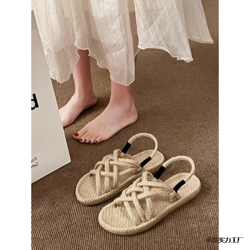 Orthopedic Balance Handmade Braided Strappy Flat Sandals