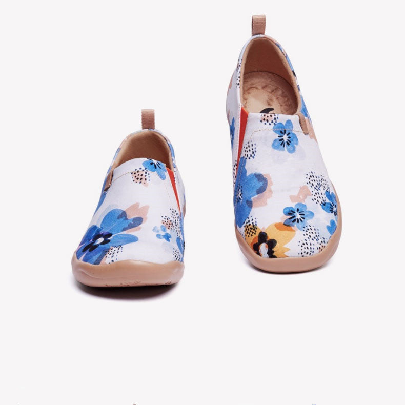 Orthopedic Balance Women’s Boho Printed Slip-On Flats – Lightweight Comfort Casual Shoes