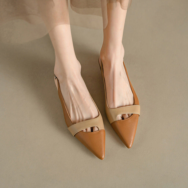 Orthopedic Balance Pointed-Toe Slingback Flats