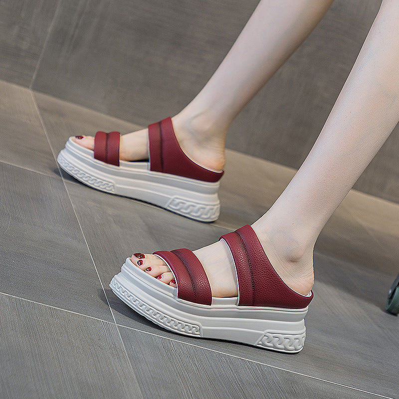 Orthopedic Balance Double Strap Platform Comfort Slide Sandals
