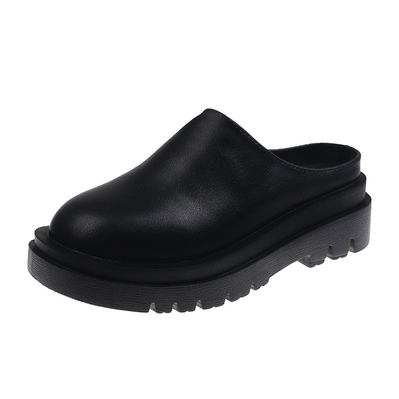 Orthopedic Balance Chunky Sole Mules - Closed Toe Comfort