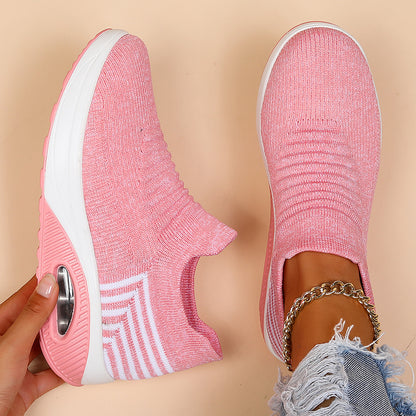 Orthopedic Balance Women’s Slip-On Sneakers – Lightweight Breathable Walking Shoes