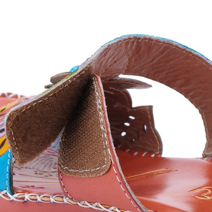 Ivory | Women’s Handcrafted Orthopedic Floral Slip-On Sandals