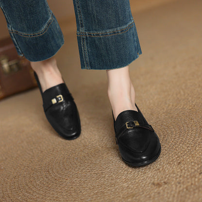 Orthopedic Balance Leather Loafers - Low Heel Comfort