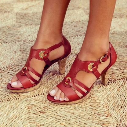 Lila | Women’s Orthopedic Open-Toe Multi-Strap Sandals with Buckle Detail