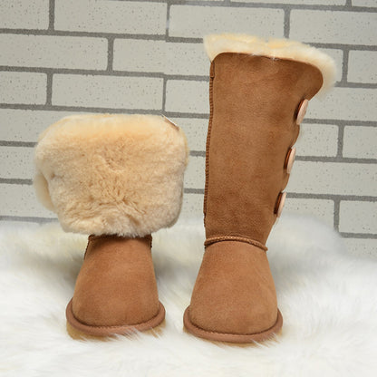 Marlena | Buttoned Foldable Fur Winter Boots