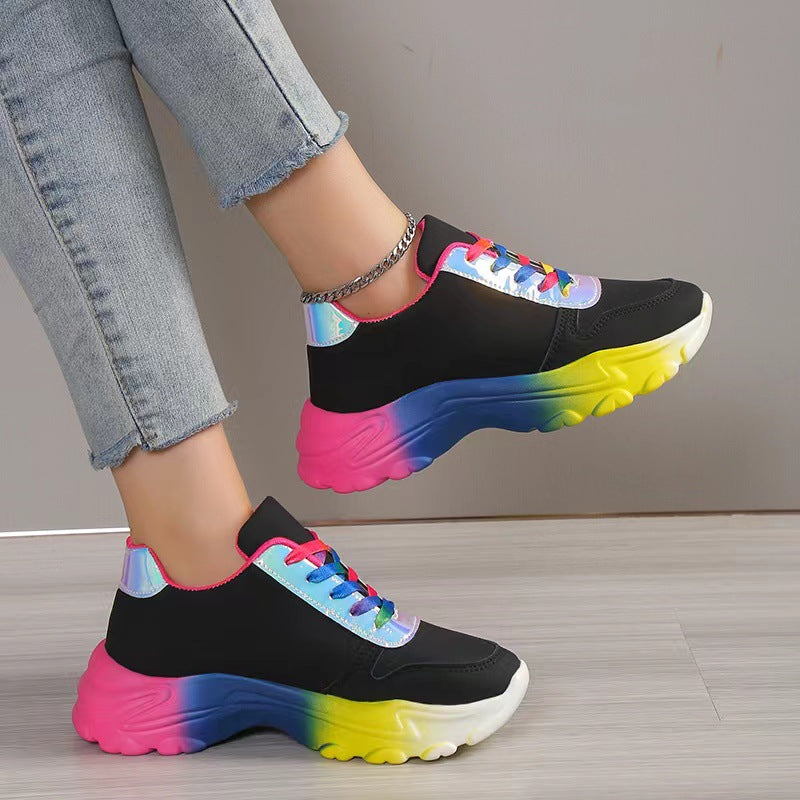Orthopedic Balance Rainbow Sports Sneakers - Unique Style And Comfort
