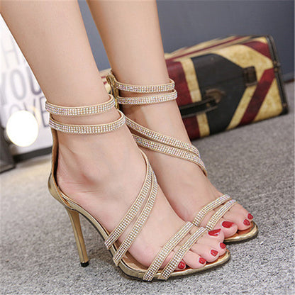 Orthopedic Balance Rhinestone Stiletto Heels - Unique And Daring Elegance