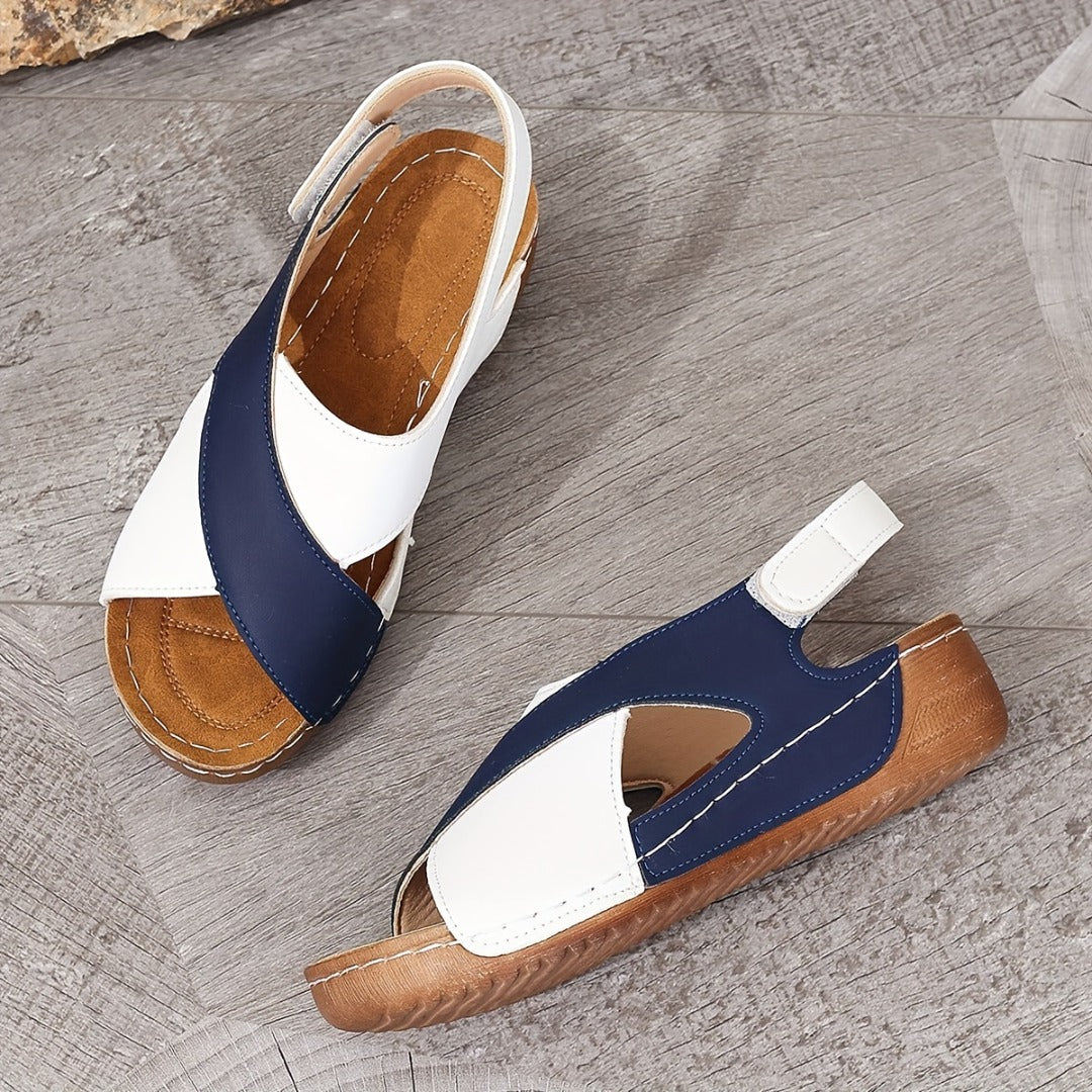 Francesca | Women’s Color Block Open-Toe Slingback Sandals
