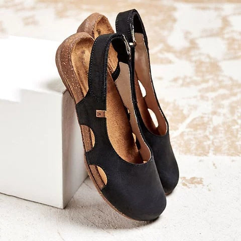 Bambi | Orthopedic Slingback Leather Flats – Casual Everyday Comfort