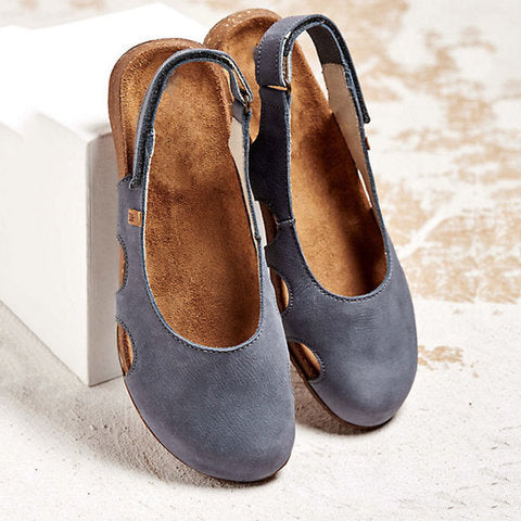 Bambi | Orthopedic Slingback Leather Flats – Casual Everyday Comfort