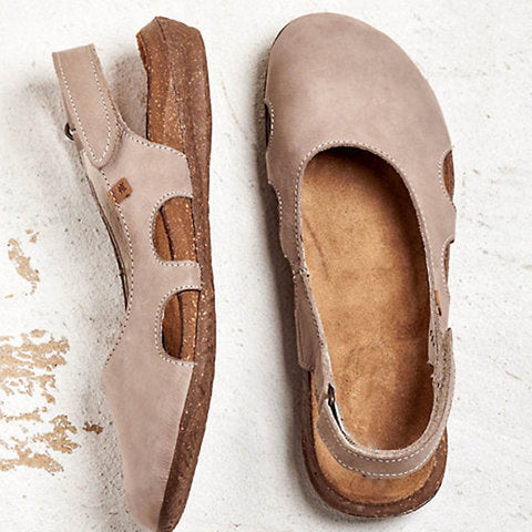 Bambi | Orthopedic Slingback Leather Flats – Casual Everyday Comfort