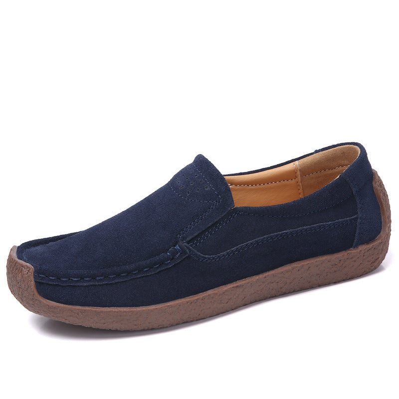 Orthopedic Balance Women’s Suede Slip-On Loafers – Lightweight Comfort Casual Shoes