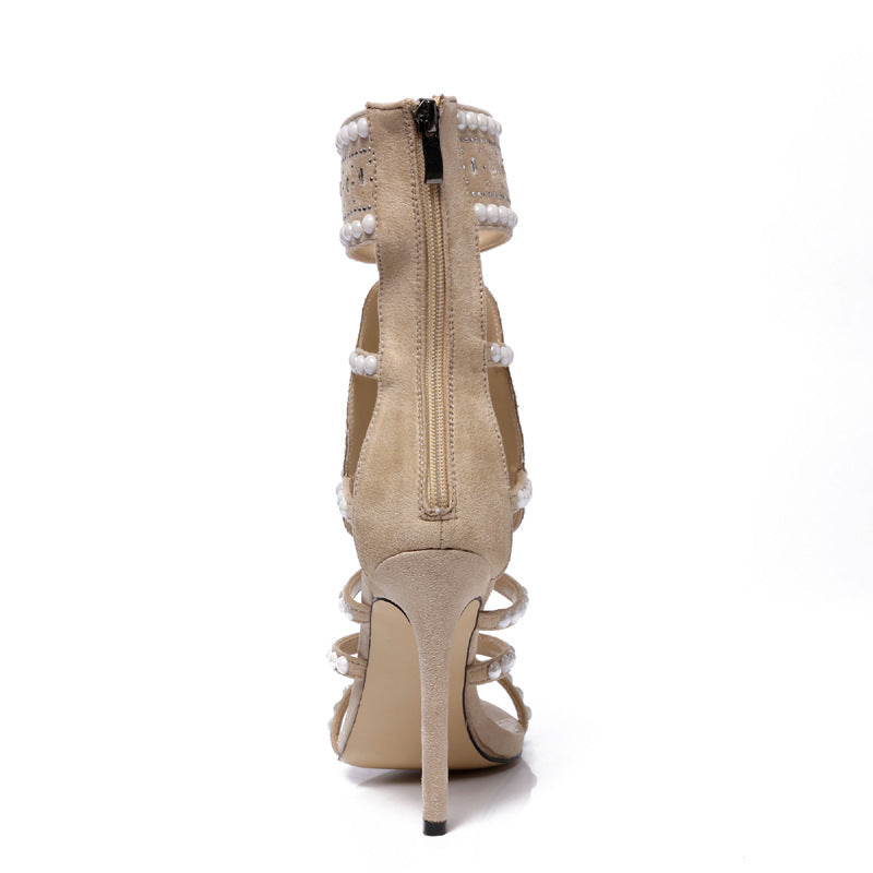 Orthopedic Balance Rhinestone High-Heeled Sandals - Unique Elegance