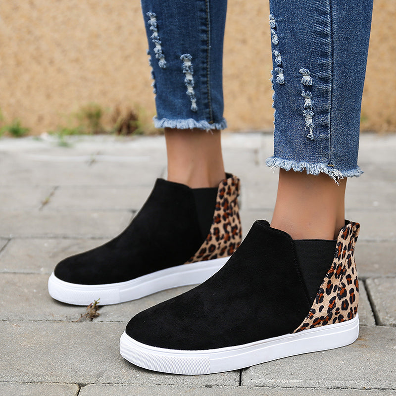 Orthopedic Balance Leopard Flats - Elastic V Cutout Comfort
