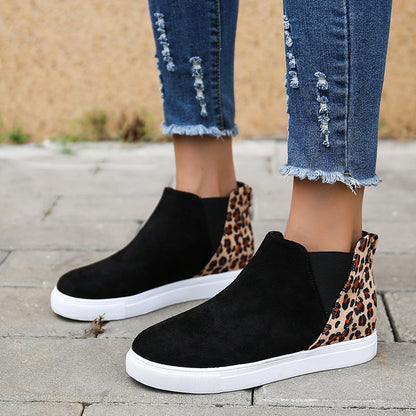 Orthopedic Balance Leopard Flats - Elastic V Cutout Comfort