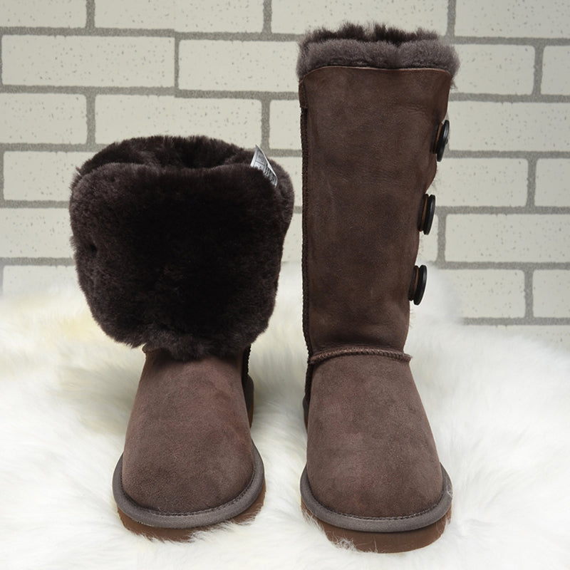 Marlena | Buttoned Foldable Fur Winter Boots