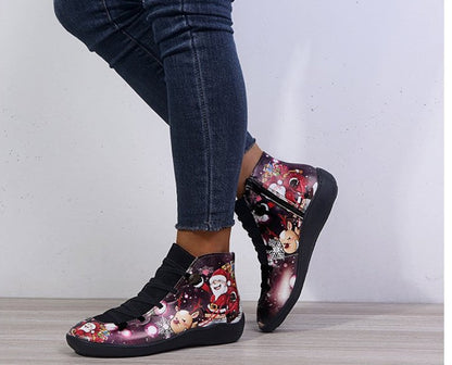 Orthopedic Balance Christmas Boots - Short Leather Comfort