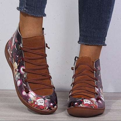 Orthopedic Balance Christmas Boots - Short Leather Comfort