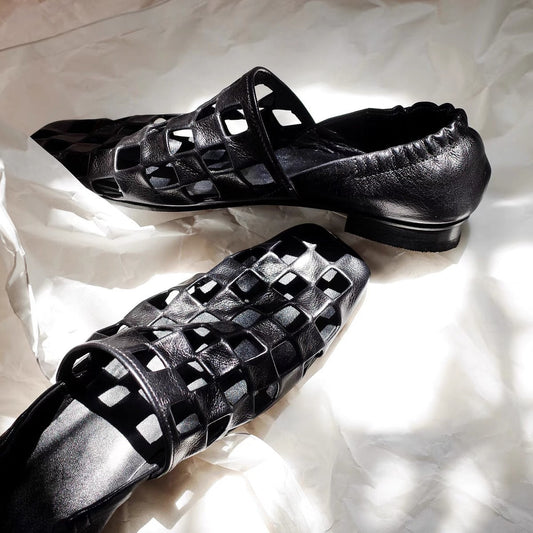 Orthopedic Balance Retro Flat Shoes With Elegant Pleats