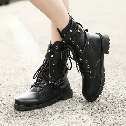 Maiara | IronLace Orthopedic Combat Ankle Boots
