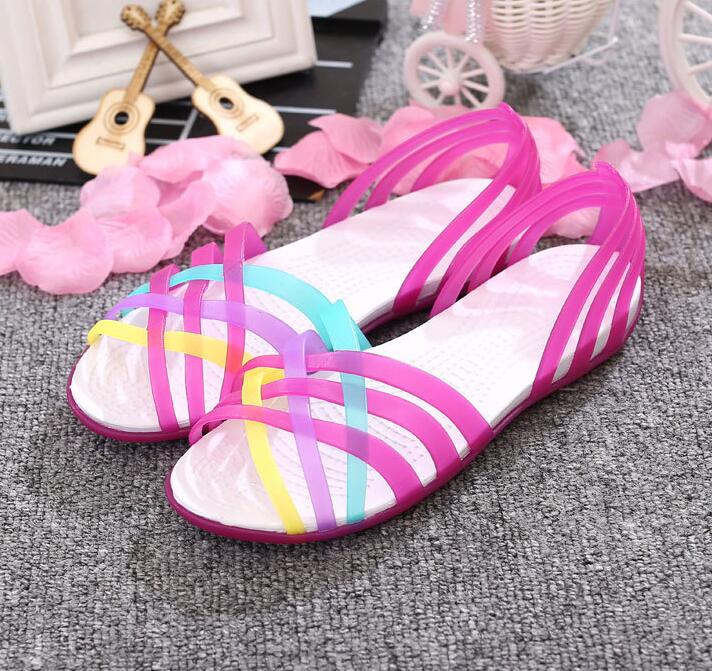 Orthopedic Balance Colorful Criss-Cross Flat Slide Sandals