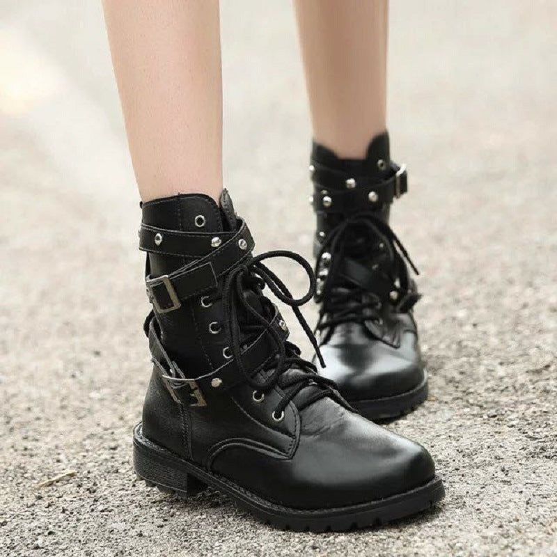 Maiara | IronLace Orthopedic Combat Ankle Boots