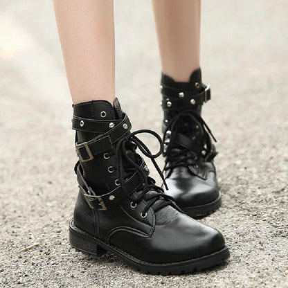 Maiara | IronLace Orthopedic Combat Ankle Boots