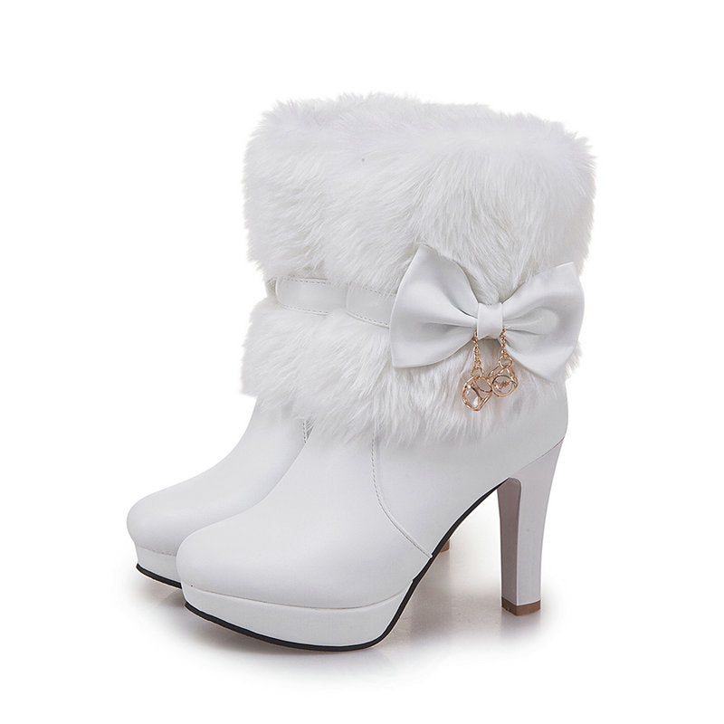 Malandra | FleurStep Orthopedic Fur-Trim Heeled Winter Boots